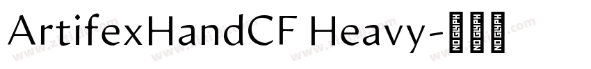 ArtifexHandCF Heavy字体转换